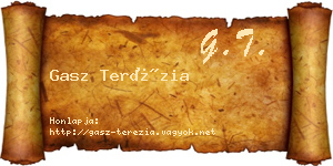 Gasz Terézia névjegykártya