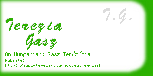 terezia gasz business card